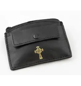 MDS Real Leather 2-Pocket Rosary/Coin Case