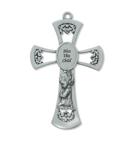 McVan 6" Pewter Girl Praying Cross