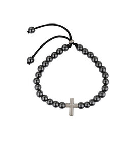 McVan Hematite Cross Bracelet