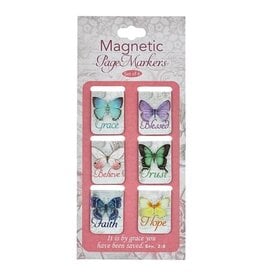 Christian Art and Gifts Magnetic Bookmark- Butterfly Blessings (Set Of 6)