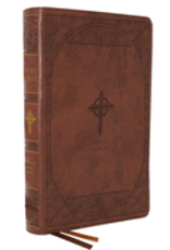 Catholic Bible Press Brown Leathersoft Nabre Catholic Bible, Large Print Edition