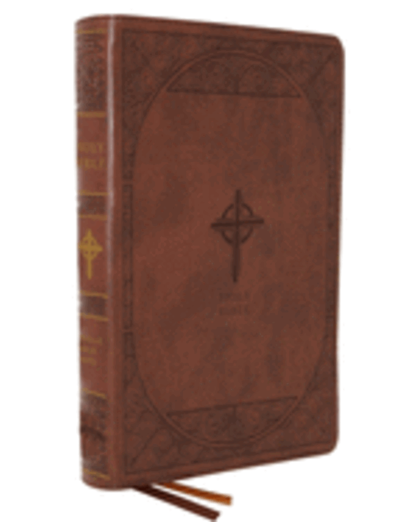 Catholic Bible Press Brown Leathersoft Nabre Catholic Bible, Large Print Edition
