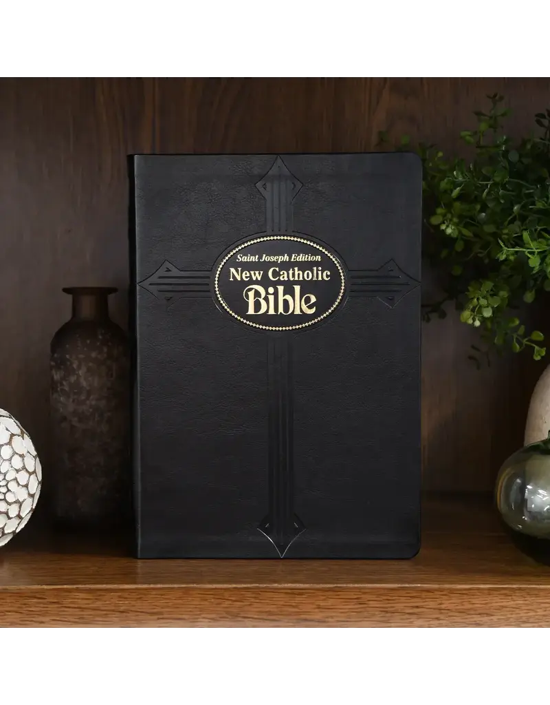 Catholic Book Publishing Corp Large Print New American Bible Black Leather St. Joseph Edition