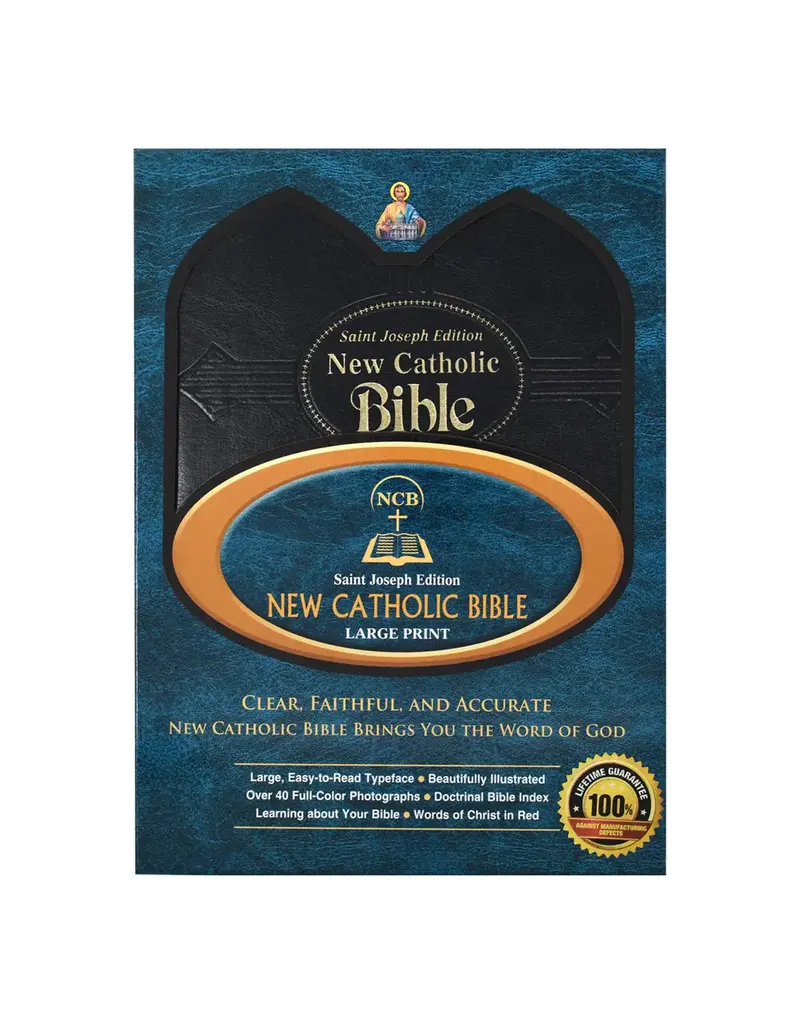 Catholic Book Publishing Corp Large Print New American Bible Black Leather St. Joseph Edition