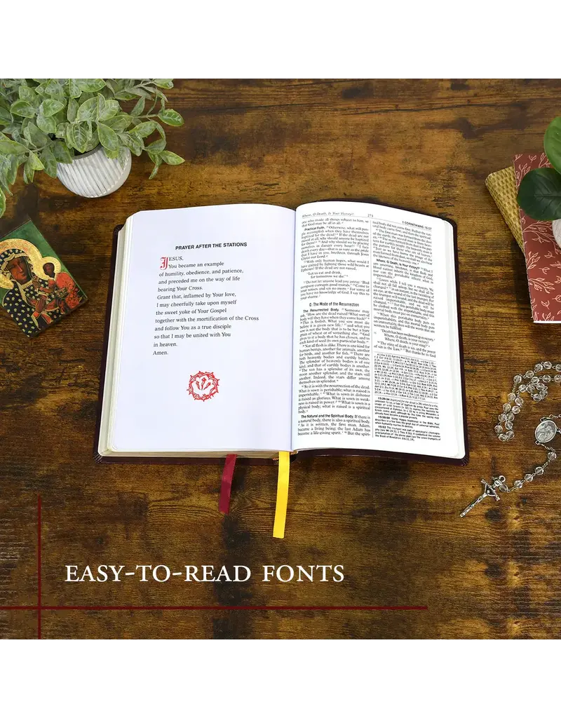 Catholic Book Publishing Corp Large Print New American Bible Black Leather St. Joseph Edition