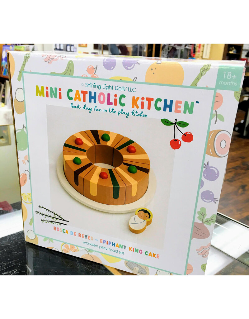 Shining Light Dolls Wooden Play Food Set: Rosca De Reyes Epiphany King Cake