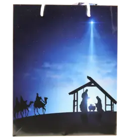Lumen Mundi Small Blue Nativity Gift Bag with Gift Tissue