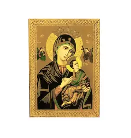 Goldscheider of Vienna Perpetual Help Florentine Plaque 5x7"