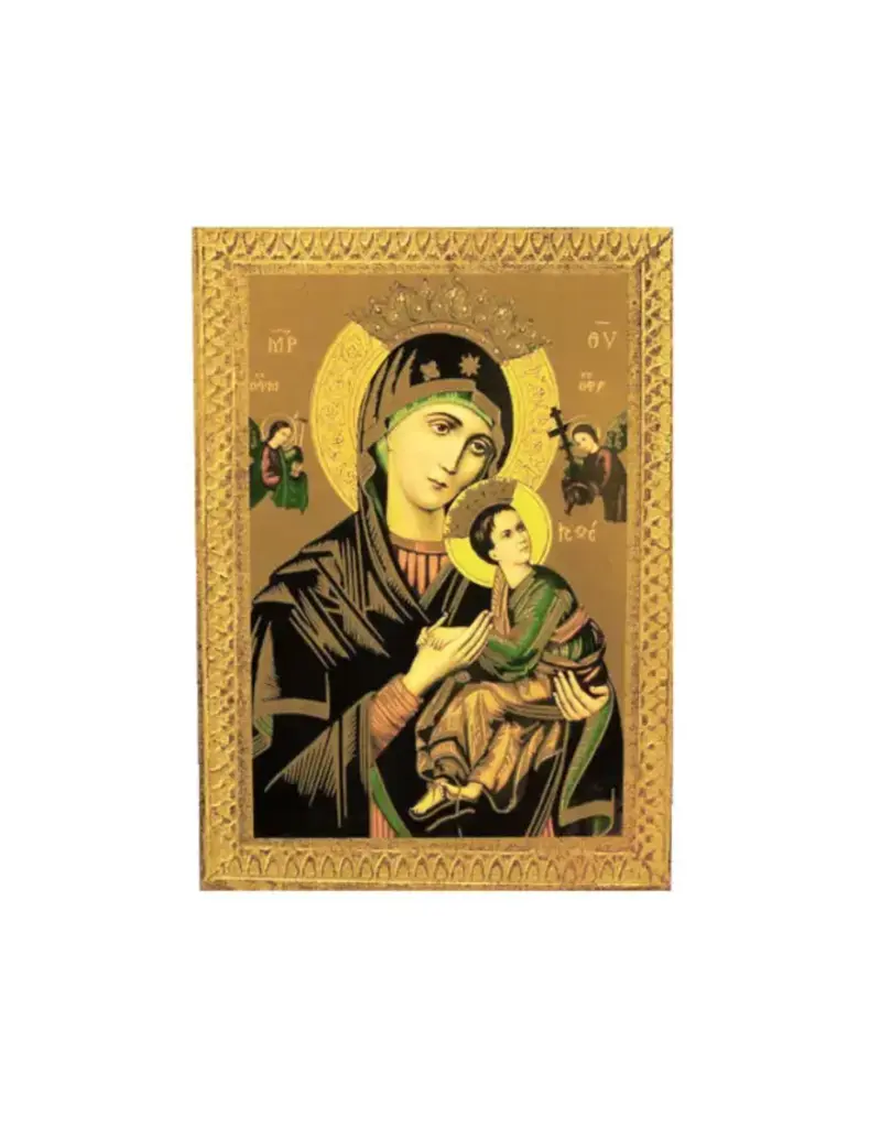 Goldscheider of Vienna Perpetual Help Florentine Plaque 5x7"