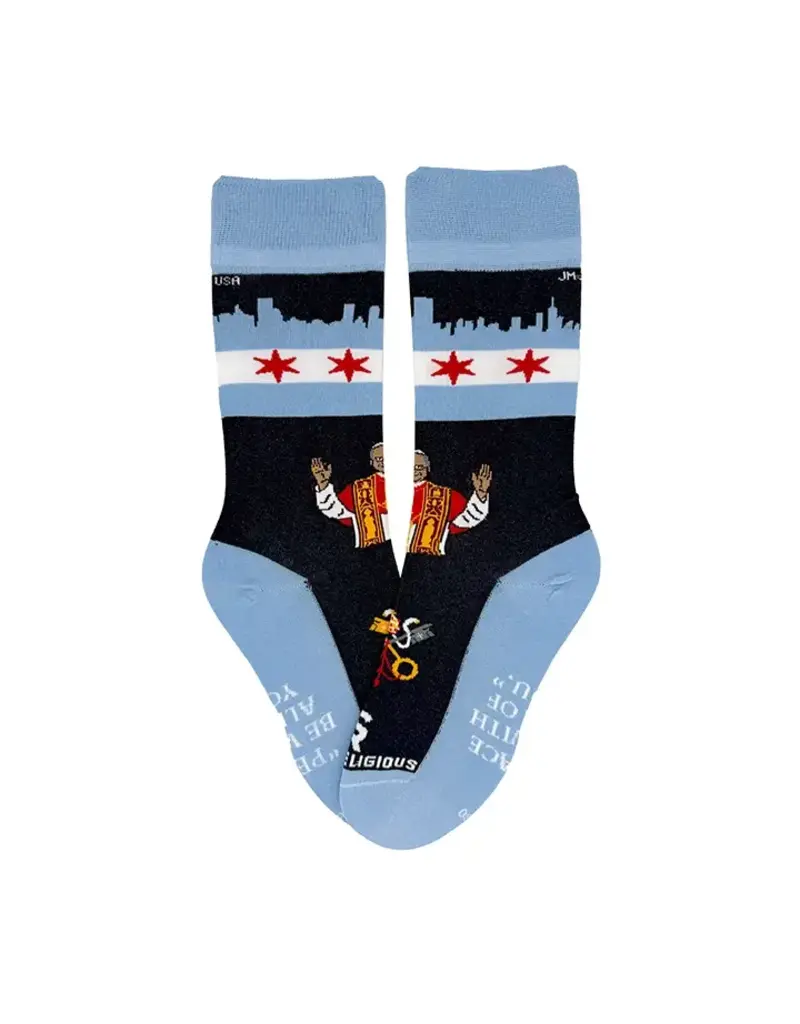 Sock Religious Sock Religious Pope Leo XIV - Chicago Adult Socks