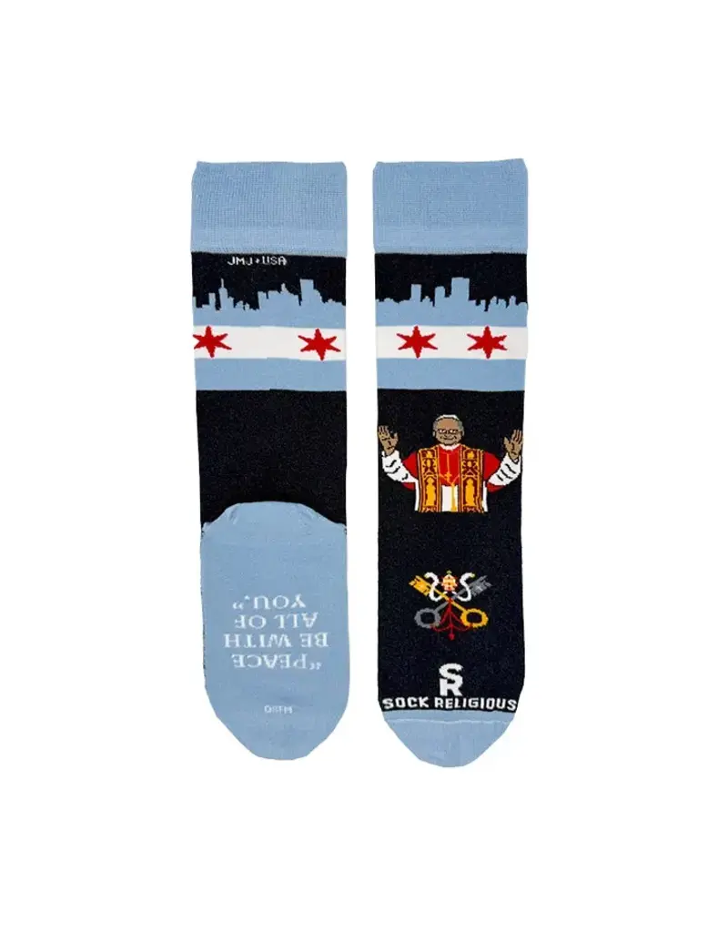 Sock Religious Sock Religious Pope Leo XIV - Chicago Adult Socks