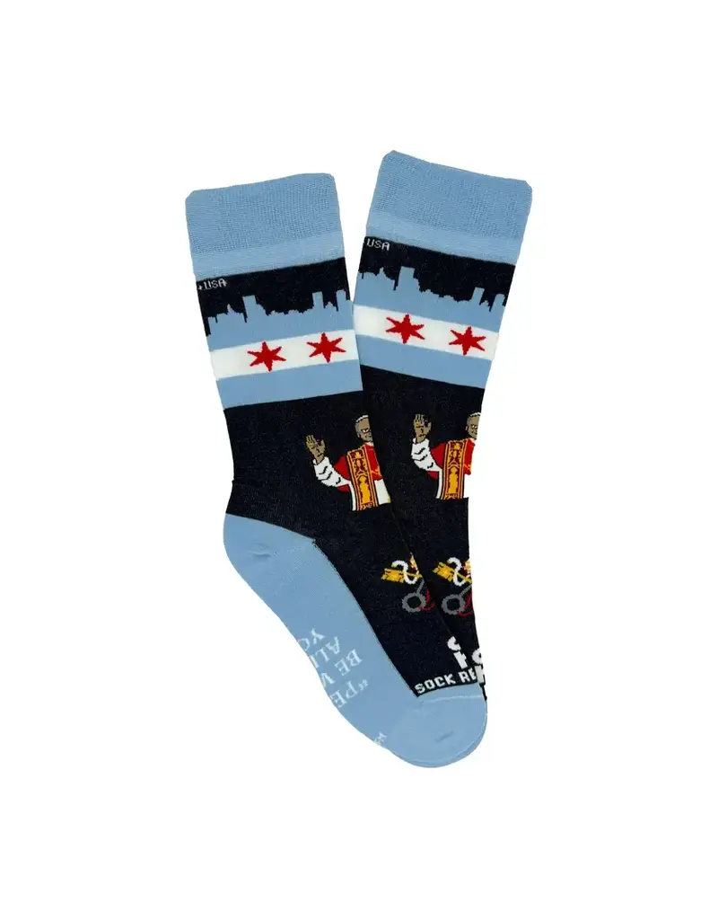 Sock Religious Sock Religious Pope Leo XIV - Chicago Adult Socks