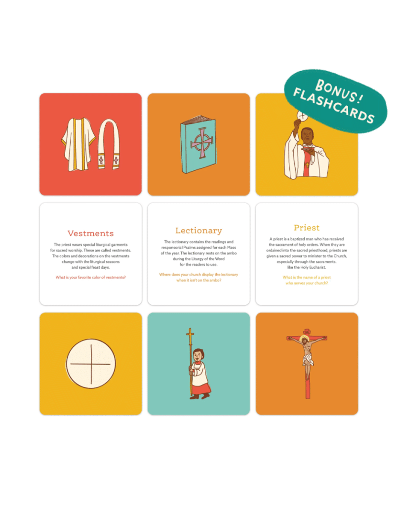 Catholic Family Crate Mass Memory Game with Flashcards