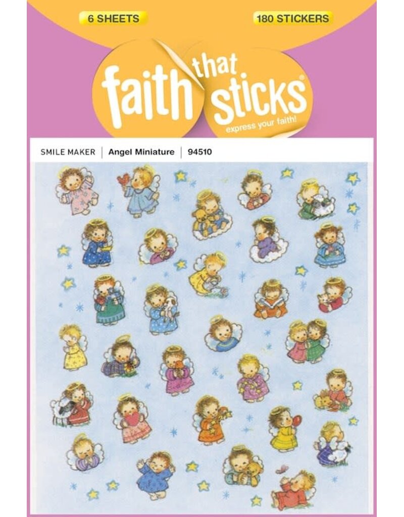 Faith That Sticks Miniature Angels Sticker - 6 Sheets