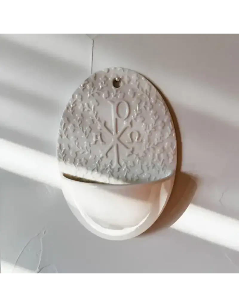 The Little Rose Shop Chi Rho Holy Water Font