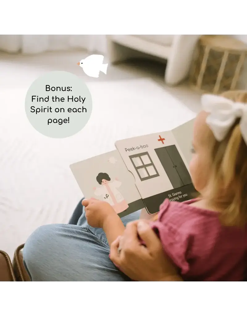 The Little Rose Shop Peek-A-Boo Saints Catholic Board Book 2