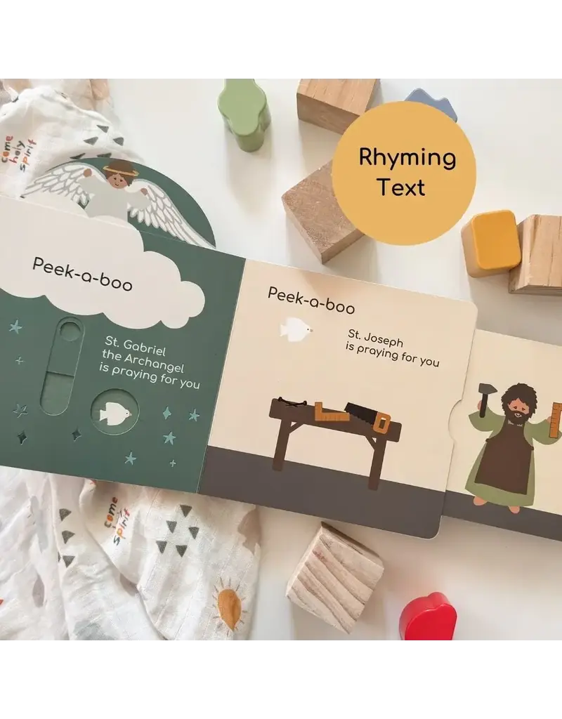 The Little Rose Shop Peek-A-Boo Saints Catholic Board Book 2