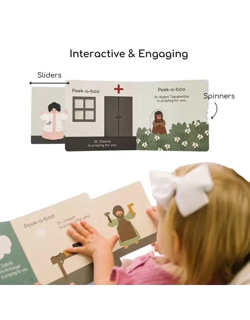 The Little Rose Shop Peek-A-Boo Saints Catholic Board Book 2