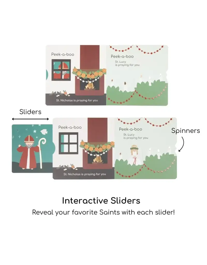 The Little Rose Shop Peek-A-Boo Saints Catholic Board Book