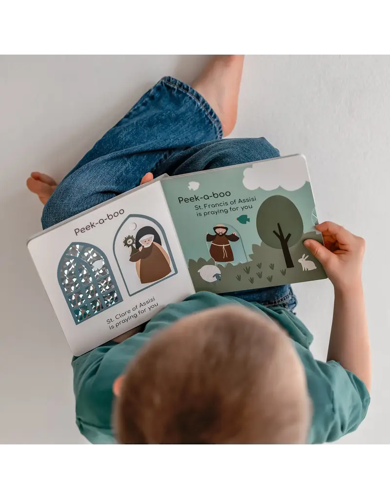 The Little Rose Shop Peek-A-Boo Saints Catholic Board Book