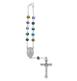 McVan Multi-Color Purple Auto Rosary 6mm