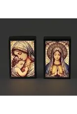 Roman, Inc Assorted Led Madonna Stained Glass Plaques