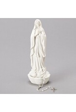 Roman, Inc Our Lady of Lourdes White Rosary Holder