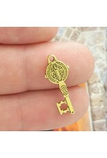 Gold St. Benedict Medal Key Charm