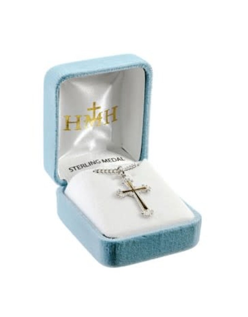 HMH Religious Two-Tone Sterling Silver Cross
