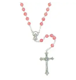 Lumen Mundi Glass Stone Rosary - Light Orange