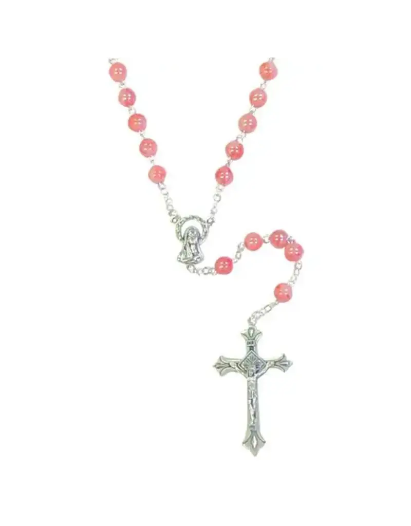 Lumen Mundi Glass Stone Rosary - Light Orange