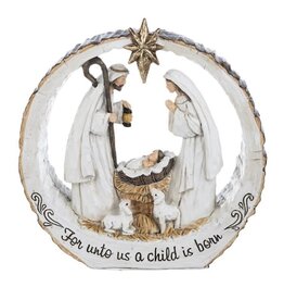 GANZ USA LLC Woodcut Nativity Figurine (6 1/2" x 7")