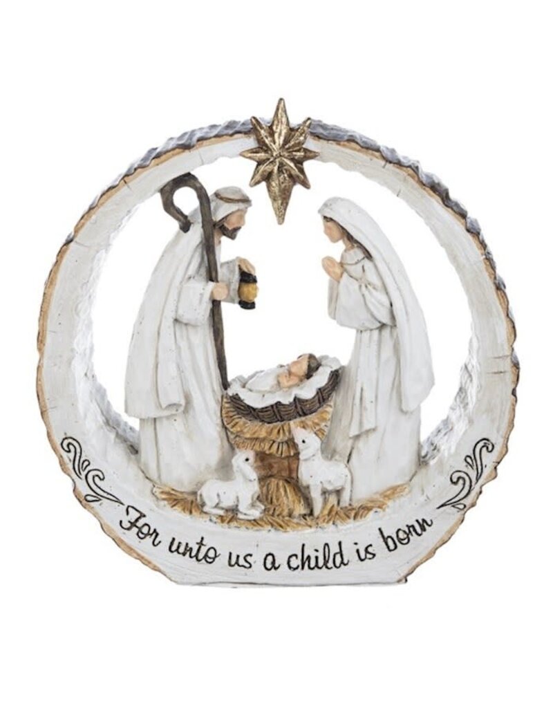 GANZ USA LLC Woodcut Nativity Figurine (6 1/2" x 7")