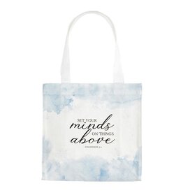 Heartfelt, Inc. Canvas Tote-Set Your Minds On Things Above (Col. 3:2) (14" x 14" w/4" Gusset)