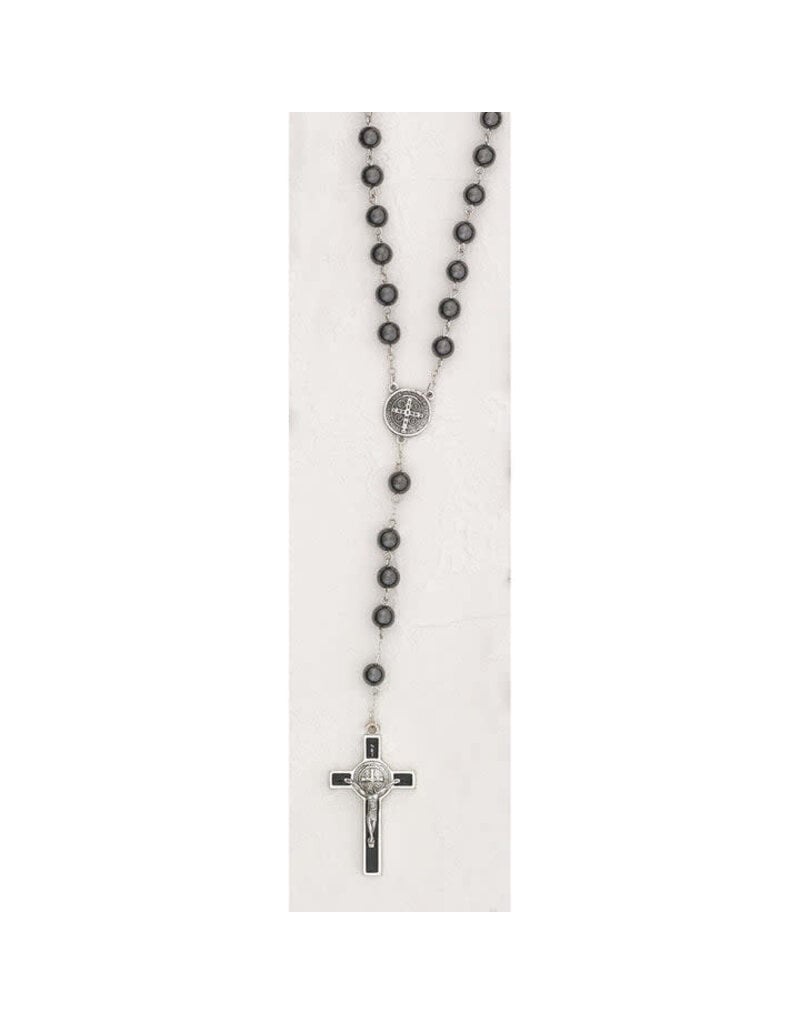 Lumen Mundi 8mm Genuine Hematite St. Benedict Rosary