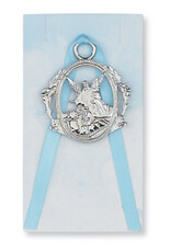 McVan Blue Ribbon Guardian Angel Crib Medal for Boy