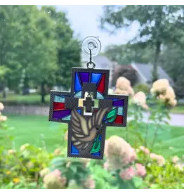 Holy Water Bracelet Cross & Dove Ornament | Sun Catcher