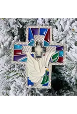 Holy Water Bracelet Cross & Dove Ornament | Sun Catcher