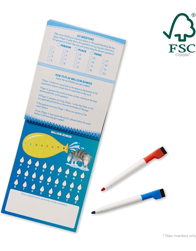 Melissa & Doug On The Go - Write On/Wipe Off Activity Games Pad