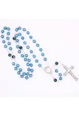 Devon Trading Company Marble Look Rosary with Montana Blue OF Beads