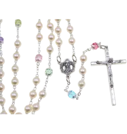 Devon Trading Company Multicolored Pearl Tincut Rosary