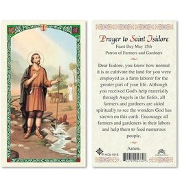 WJ Hirten Prayer to Saint Isidore of Seville Laminated Holy Card