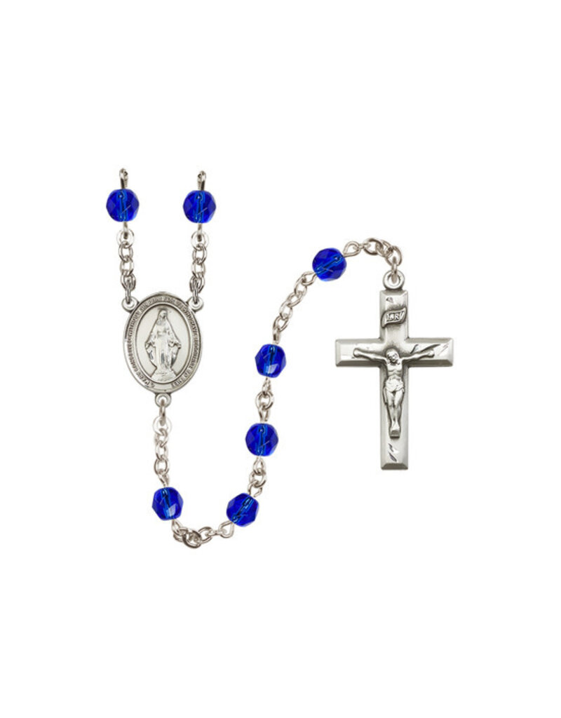 Bliss Manufacturing Miraculous Rosary 6mm  Sapphire