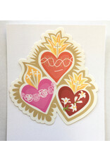 Be Still Prayer Space Three Hearts Sticker 4" | Be Still Prayer Space