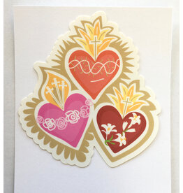 Be Still Prayer Space Three Hearts Sticker 4" | Be Still Prayer Space