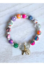 Be Still Prayer Space Colorful Clay Wrist Rosary Bracelet | Be Still Prayer Space