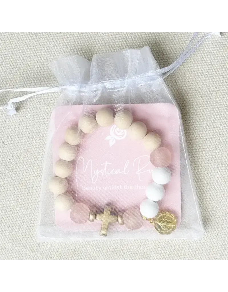 Be Still Prayer Space Mini Rosary Bracelet – Mystical Rose | Be Still Prayer Space