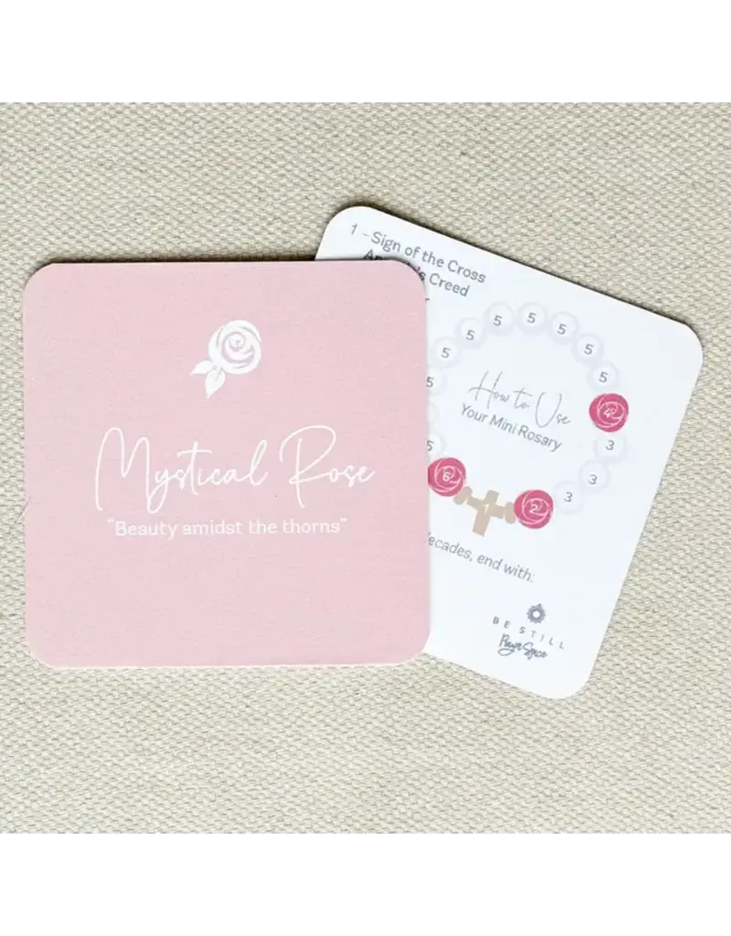 Be Still Prayer Space Mini Rosary Bracelet – Mystical Rose | Be Still Prayer Space