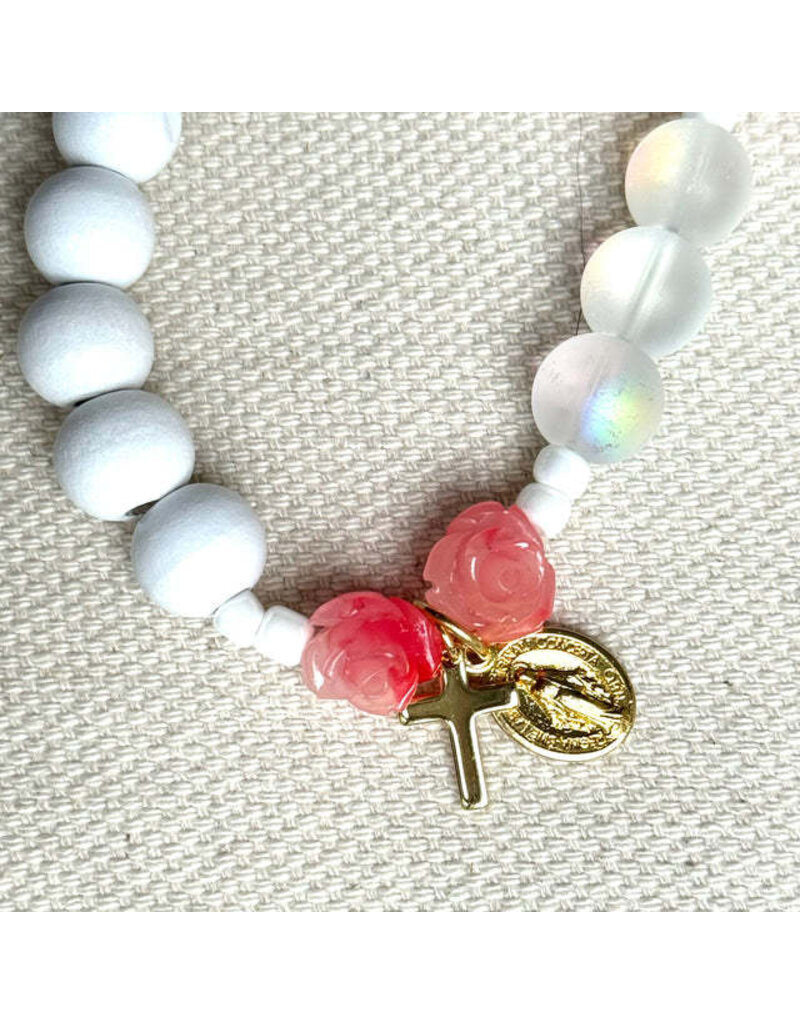 Be Still Prayer Space Mystical Rose Rosary Bracelet | Be Still Prayer Space