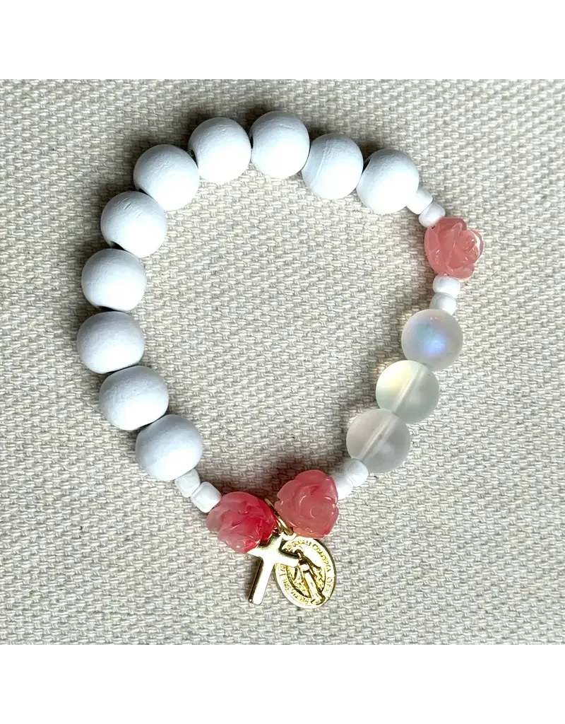 Be Still Prayer Space Mystical Rose Rosary Bracelet | Be Still Prayer Space